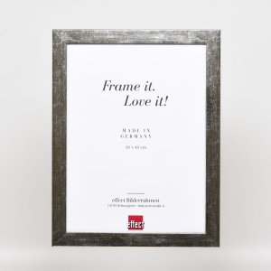Efektný obrazový rám 2319 strieborný vysoký lesk 14,8x21 cm múzejné sklo
