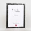 Efektný obrazový rám 2319 strieborný vysoký lesk 14,8x21 cm múzejné sklo