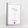 Efektný obrazový rám 2319 strieborný vysoký lesk 14,8x21 cm múzejné sklo