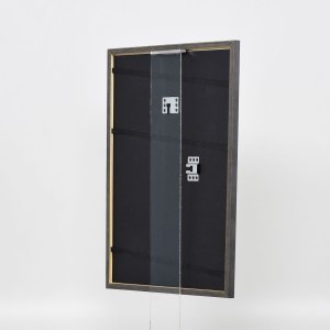 Efektný rám z masívneho dreva profil 25 zelený 15x20 cm číre sklo