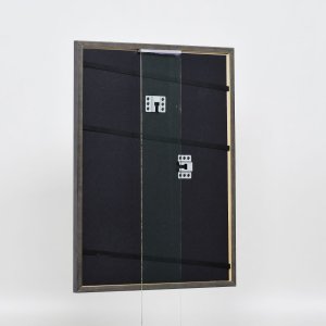 Efektný rám z masívneho dreva profil 25 zelený 15x20 cm číre sklo