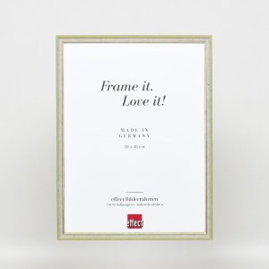 Efektný rám z masívneho dreva profil 25 zelený 15x20 cm číre sklo