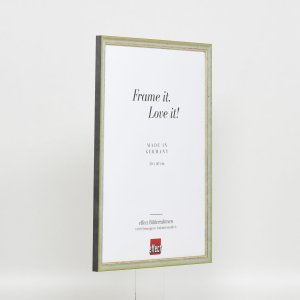 Efektný rám z masívneho dreva profil 25 zelený 15x20 cm číre sklo