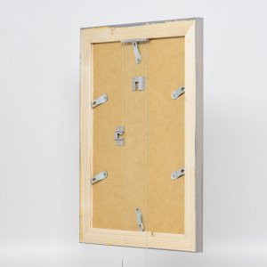 Efektný rám na obrazy z masívneho dreva 2240 sivý 15x20 cm antireflexné sklo