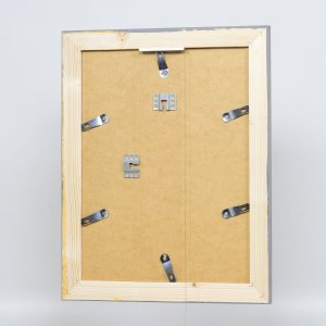 Efektný rám na obrazy z masívneho dreva 2240 sivý 15x20 cm antireflexné sklo
