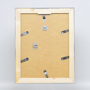 Efektný rám na obrazy z masívneho dreva 2240 sivý 15x20 cm antireflexné sklo