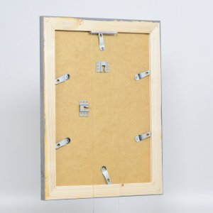 Efektný rám na obrazy z masívneho dreva 2240 sivý 15x20 cm antireflexné sklo