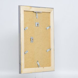Efektný rám na obrazy z masívneho dreva 2240 sivý 15x20 cm antireflexné sklo