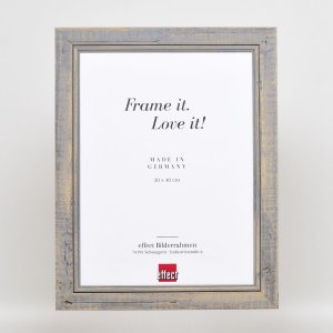 Efektný rám na obrazy z masívneho dreva 2240 sivý 15x20 cm antireflexné sklo