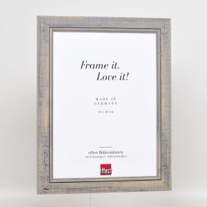 Efektný rám na obrazy z masívneho dreva 2240 sivý 15x20 cm antireflexné sklo