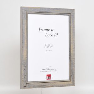 Efektný rám na obrazy z masívneho dreva 2240 sivý 15x20 cm antireflexné sklo