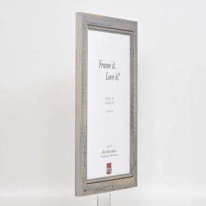 Efektný rám na obrazy z masívneho dreva 2240 sivý 15x20 cm antireflexné sklo
