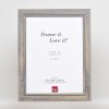 Efektný rám na obrazy z masívneho dreva 2240 sivý 15x20 cm antireflexné sklo