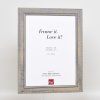 Efektný rám na obrazy z masívneho dreva 2240 sivý 15x20 cm antireflexné sklo