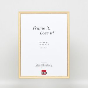 Efektný rám z masívneho dreva profil 25 žltý 18x24 cm číre sklo