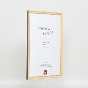 Efektný rám z masívneho dreva profil 25 žltý 18x24 cm číre sklo