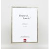 Efektný rám z masívneho dreva profil 29 strieborný 18x24 cm antireflexné sklo