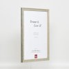 Efektný drevený rám profil 2070 antireflexné sklo 18x32 cm strieborný