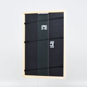 Efektný drevený rám profil 32 biely 20x20 cm múzejné sklo