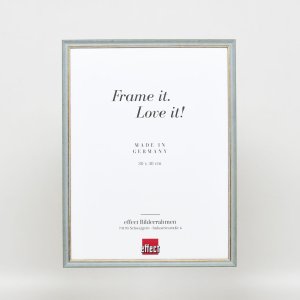 Efektný rám z masívneho dreva profil 25 modrý 20x25 cm múzejné sklo