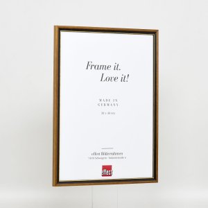 Efektný rám z masívneho dreva profil 22 hnedozlatý 20x28 cm antireflexné sklo
