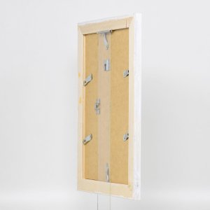 Efektný rám na obrazy z masívneho dreva 2240 biely 21x29,7 cm normálne sklo