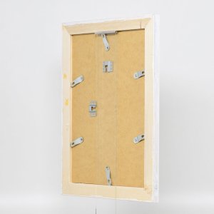 Efektný rám na obrazy z masívneho dreva 2240 biely 21x29,7 cm normálne sklo