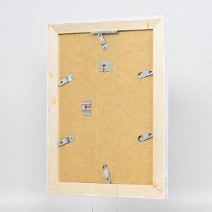 Efektný rám na obrazy z masívneho dreva 2240 biely 21x29,7 cm normálne sklo