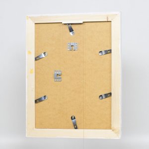 Efektný rám na obrazy z masívneho dreva 2240 biely 21x29,7 cm normálne sklo