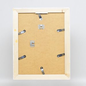 Efektný rám na obrazy z masívneho dreva 2240 biely 21x29,7 cm normálne sklo
