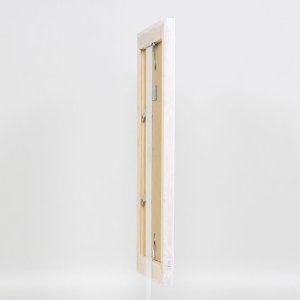 Efektný rám na obrazy z masívneho dreva 2240 biely 21x29,7 cm normálne sklo