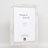 Efektný rám na obrazy z masívneho dreva 2240 biely 21x29,7 cm normálne sklo