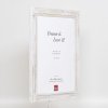 Efektný rám na obrazy z masívneho dreva 2240 biely 21x29,7 cm normálne sklo