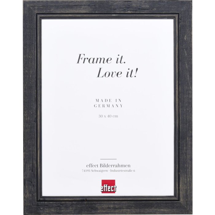 Efektný rám na obrazy z masívneho dreva 2240 čierny 21x29,7 cm antireflexné sklo