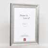 Efektný rám z masívneho dreva profil 28 strieborný 21x29,7 cm antireflexné sklo