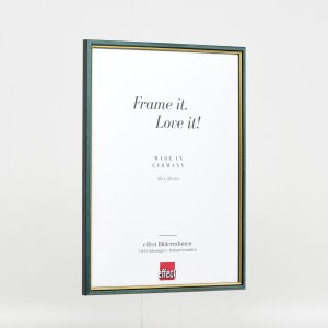 Efektný drevený rám profil 23 modrý 23x70 cm číre sklo
