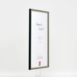 Efektný drevený rám profil 23 modrý 23x70 cm číre sklo