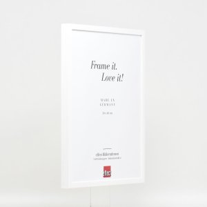 Efektný drevený rám profil 35 biely 24x30 cm antireflexné sklo