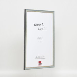 Efektný rám z masívneho dreva profil 25 modrý 24x30 cm akrylové sklo