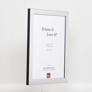 Efektný obrazový rám 2311 strieborný vysoký lesk 25x30 cm antireflexné sklo