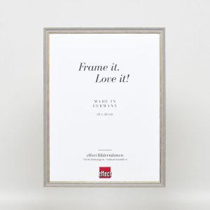 Efektný rám z masívneho dreva profil 25 sivý 25x60 cm antireflexné sklo