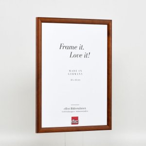 Efekt drevený rám profil 89 tmavo hnedý 25x70 cm normálne sklo