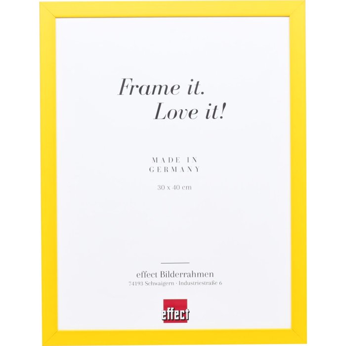 Drevený rám Top Cube 25x70 cm žlté antireflexné sklo