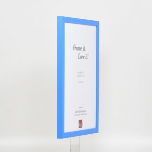 Drevený rám Top Cube 25x70 cm modré antireflexné sklo
