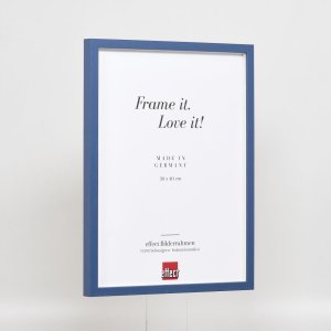 Efektný drevený rám profil 35 modrý 25x70 cm normálne sklo + dištančný rám