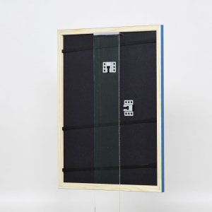 Efektný drevený rám profil 89 modrý 25x80 cm normálne sklo