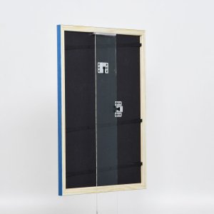 Efektný drevený rám profil 89 modrý 25x80 cm normálne sklo