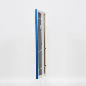 Efektný drevený rám profil 89 modrý 25x80 cm normálne sklo