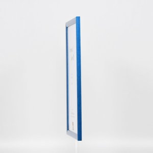 Efektný drevený rám profil 89 modrý 25x80 cm normálne sklo