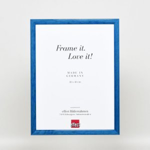 Efektný drevený rám profil 89 modrý 25x80 cm normálne sklo